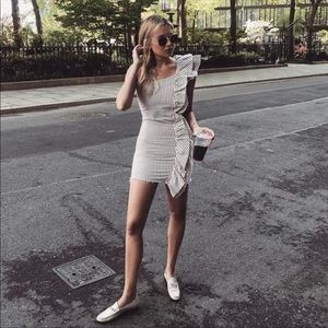 Zara ruffle dress. Perfect summer piece!!